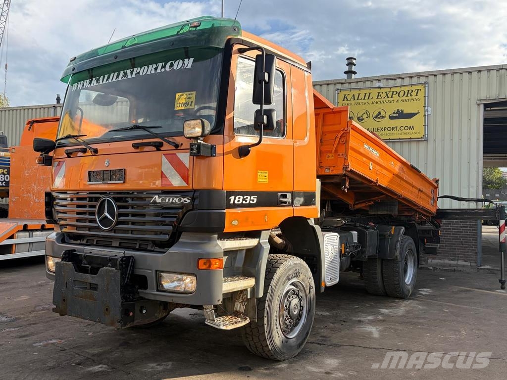 Mercedes-Benz Actros 1835 Kipper + Palfinger 7501 Crane - Remote رافعات صالحة لكل أنواع الطرق