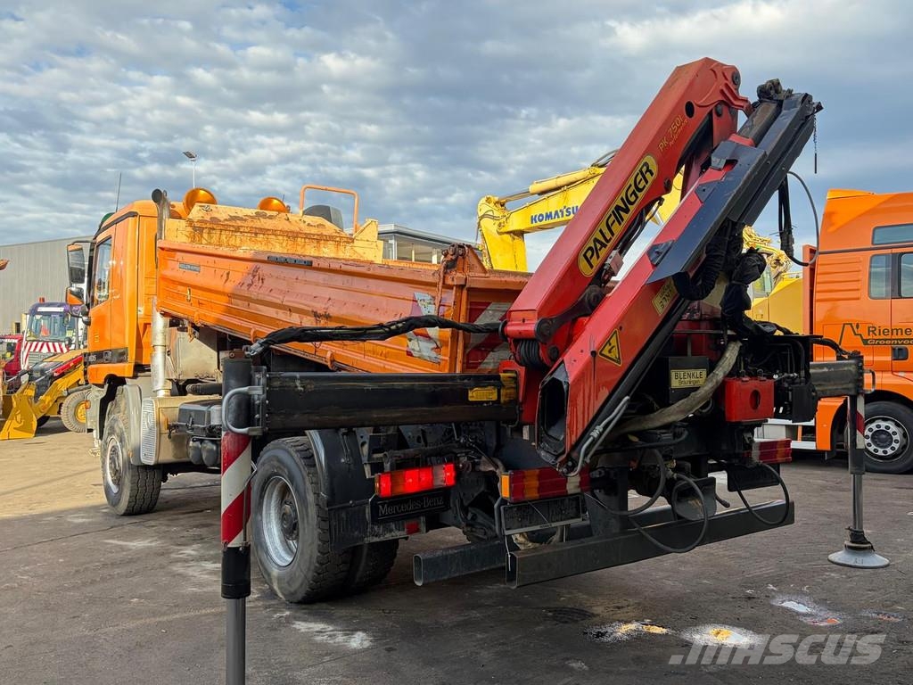 Mercedes-Benz Actros 1835 Kipper + Palfinger 7501 Crane - Remote Rabljene dizalice za težak teren