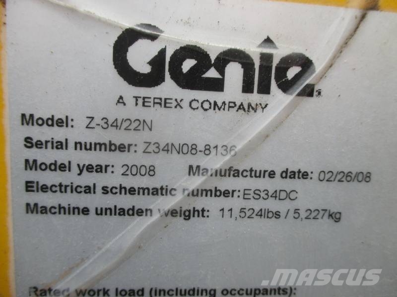Genie Z 34/22 N Plataformas elevatórias articuladas