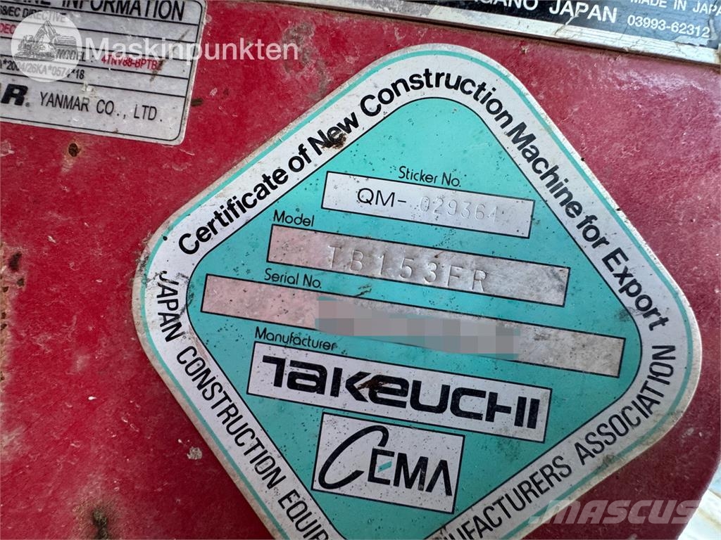 Takeuchi TB153FR Minigravere <7t