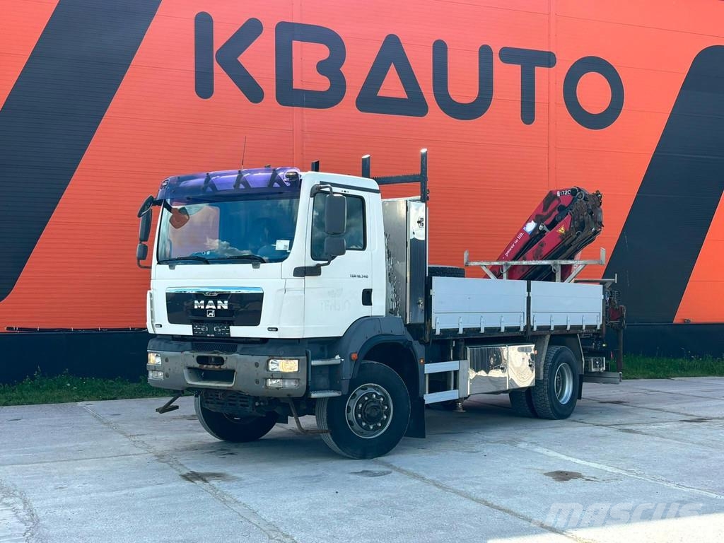 MAN TGM 18.340 4x4 HMF 1720-K5 / PLATFORM L=5009 mm Camioane cu macara