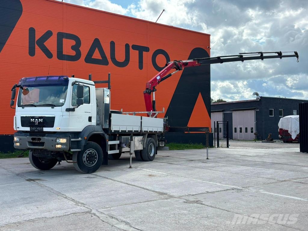 MAN TGM 18.340 4x4 HMF 1720-K5 / PLATFORM L=5009 mm Camioane cu macara
