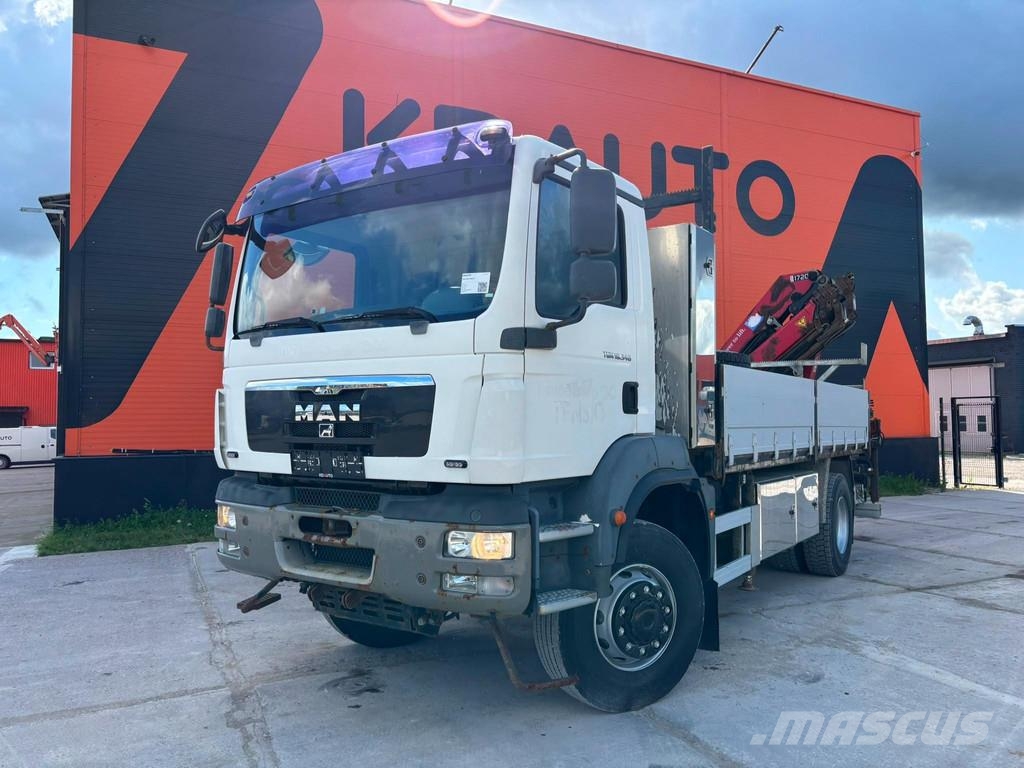MAN TGM 18.340 4x4 HMF 1720-K5 / PLATFORM L=5009 mm Camioane cu macara