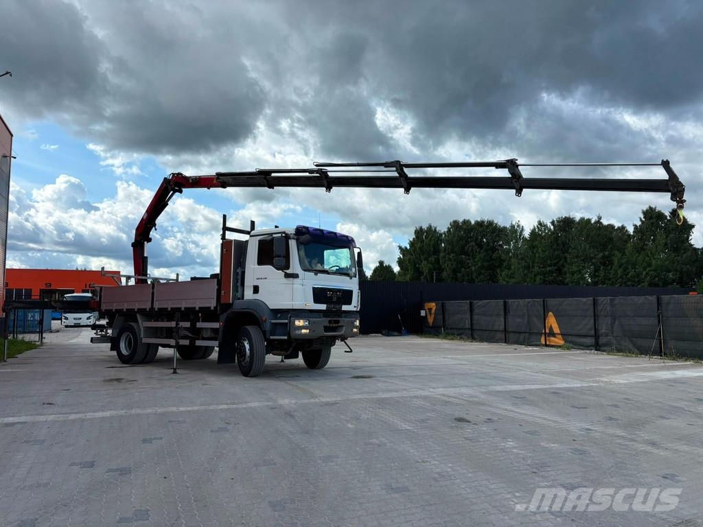 MAN TGM 18.340 4x4 HMF 1720-K5 / PLATFORM L=5009 mm Camioane cu macara