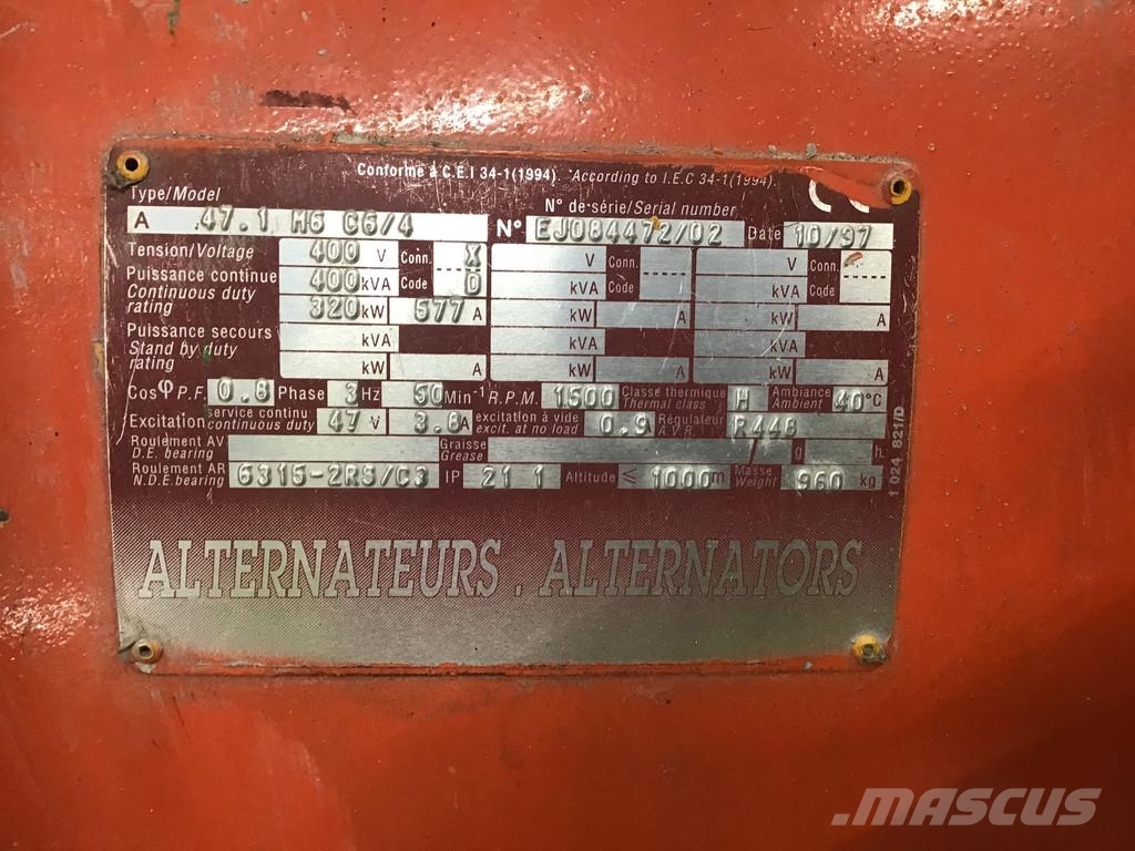 Volvo TWD1630G GENERATOR 400KVA USED Dizel generatori