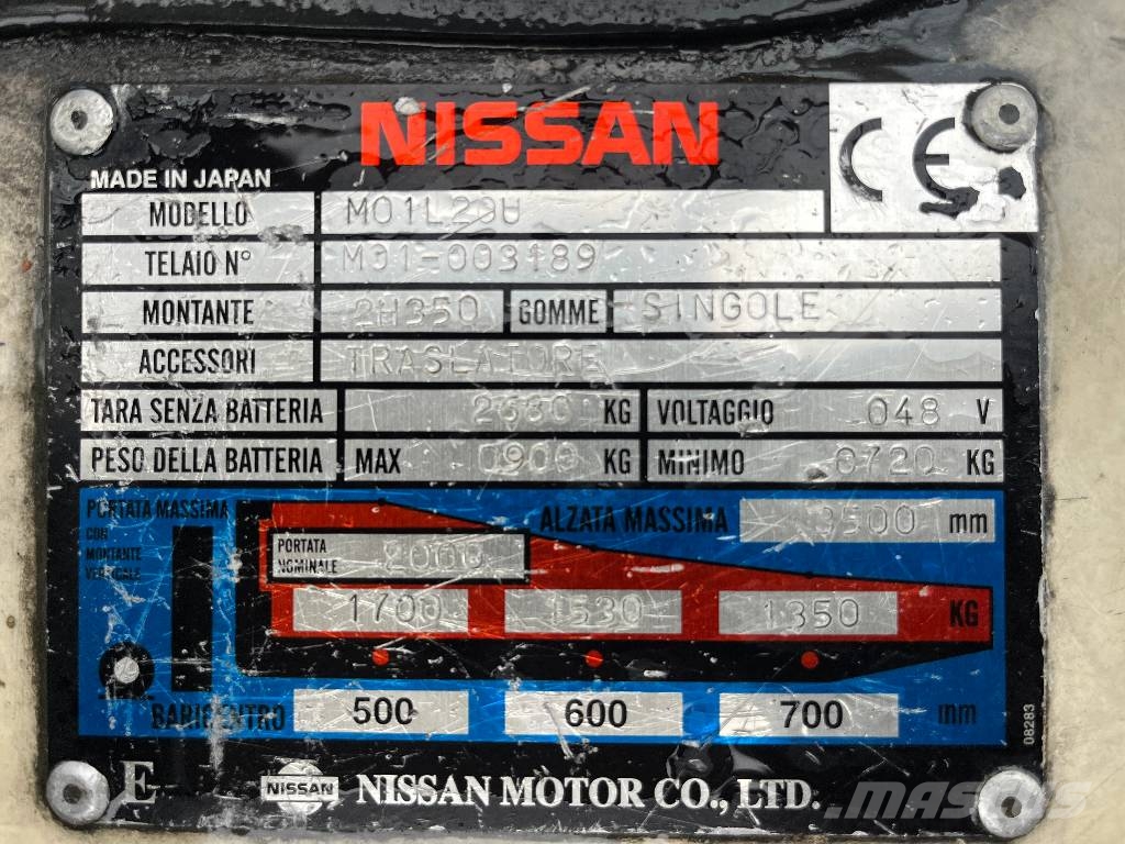 Nissan M01L-20U V-4118 IO Electric forklifts