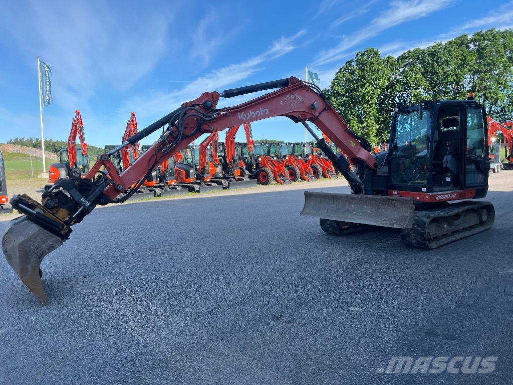 Kubota KX 080-4 Midigraafmachines 7t - 12t