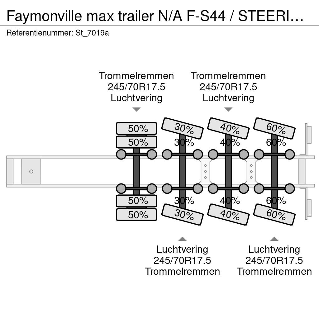 Faymonville max trailer N/A F-S44 / STEERING AXLE - LIFT AXLE نصف مقطورة مسطحة منخفضة
