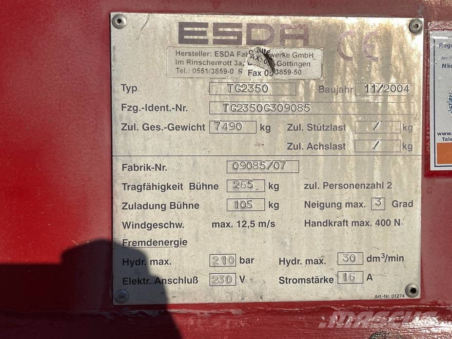 Esda TG2350 Autoplošiny