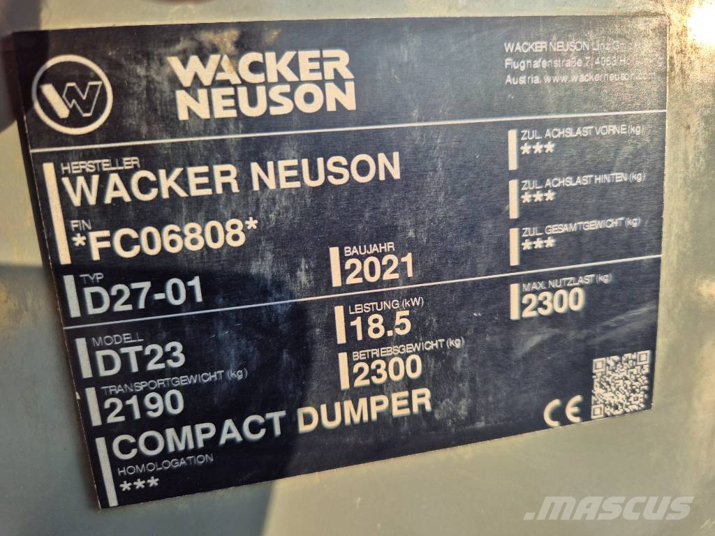 Wacker DT23 118 uur ! Dt23 Kāpurķēžu pašizkrāvējs