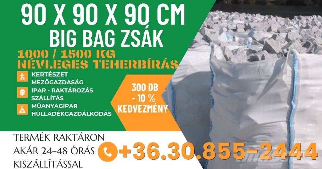 Green Shipping Solutions Kft. Big Bag Zsák új 90×90×90 – Raktáron, Országos Szál Packing equipment