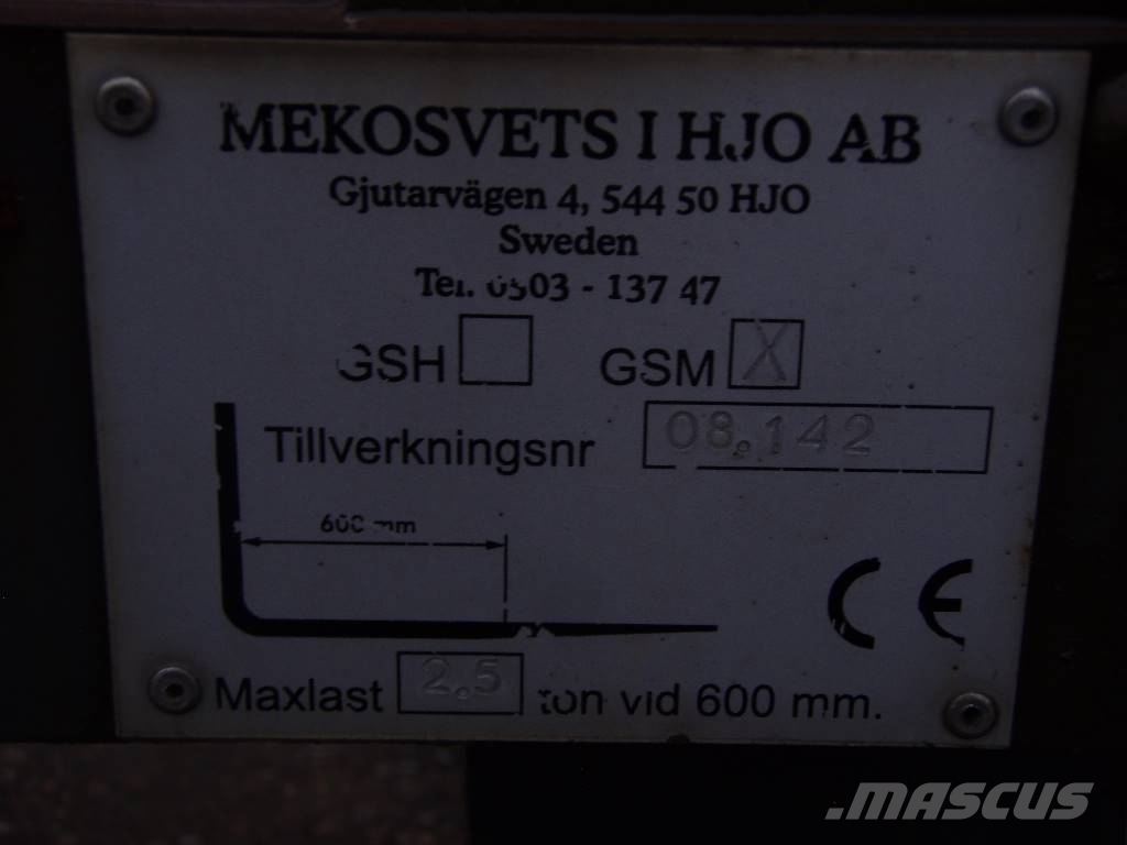 MSH Pallgaffel 2,5Ton Građevinarske viljuške