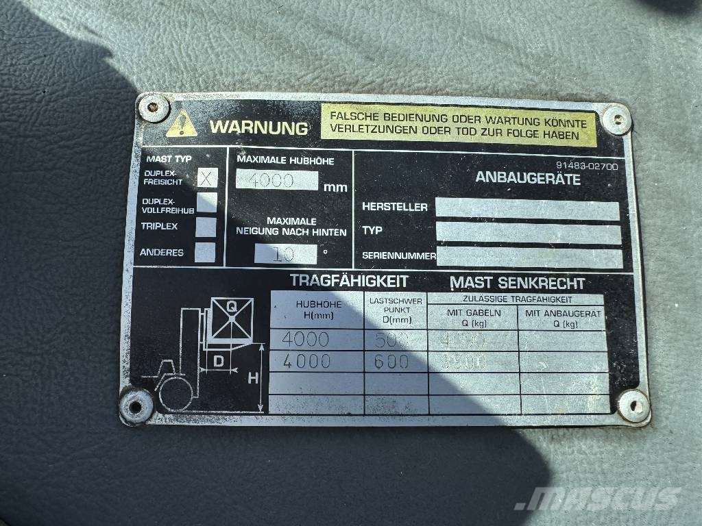 Mitsubishi FD 35 Seitenschieber Zinken Gabel Kabine Dizelski viličari