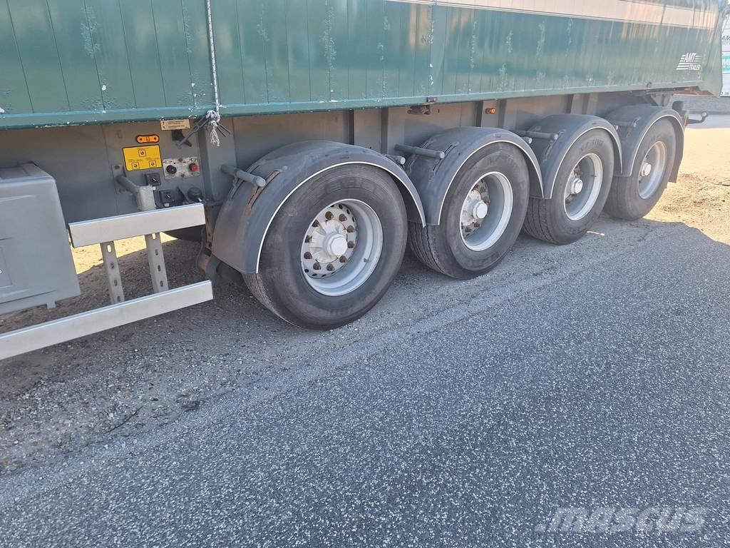 AMT 4 akslet 60 m3 tiptrailer hånd rullepresenning Semi-trailer med tip