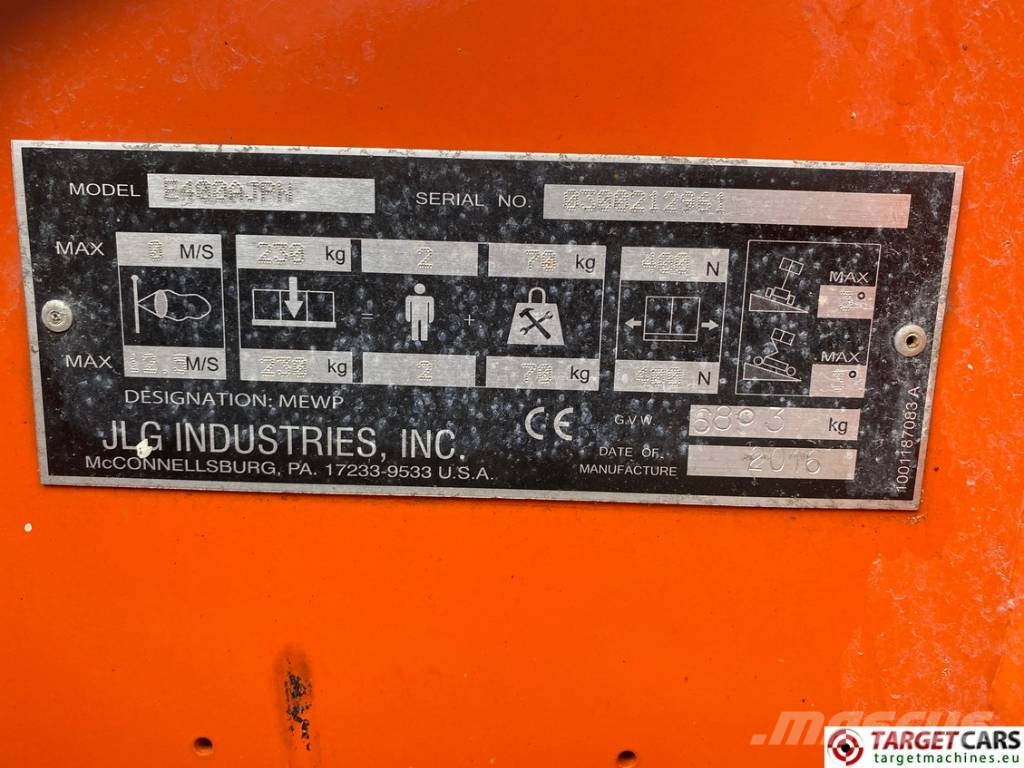 JLG E400AJPN Electric Articulated Boom Lift 1419cm Zglobne samohodne dvižne ploščadi