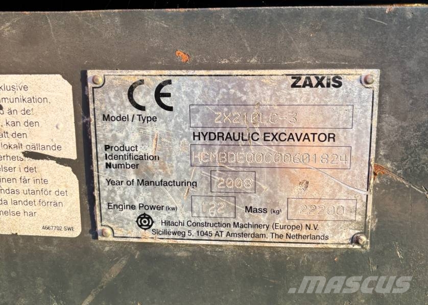 Hitachi ZX 210 LC-3 Gravemaskiner på larvebånd