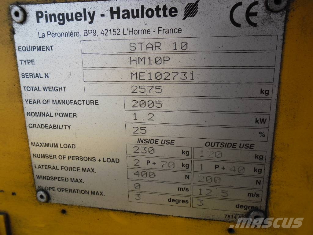 Haulotte Star 10 Plataformas elevatórias verticais