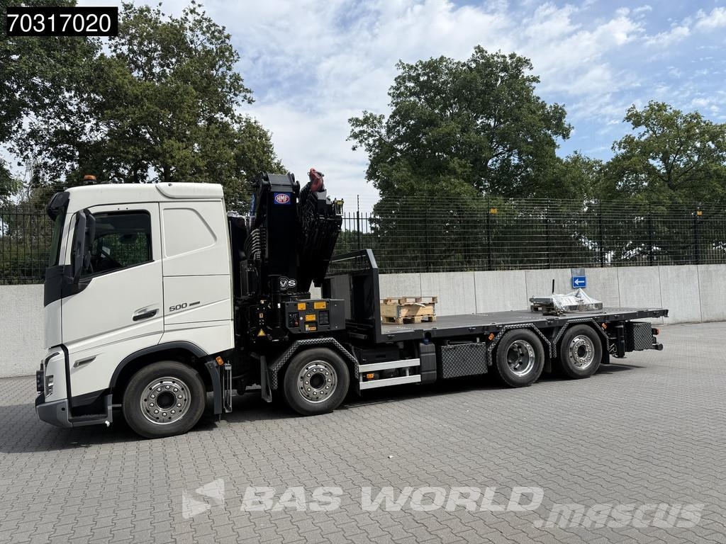 Volvo FH 500 8X2 COMING SOON! HMF 6120 K6 Crane + 2.5t W 플랫베드/드롭사이드 트럭