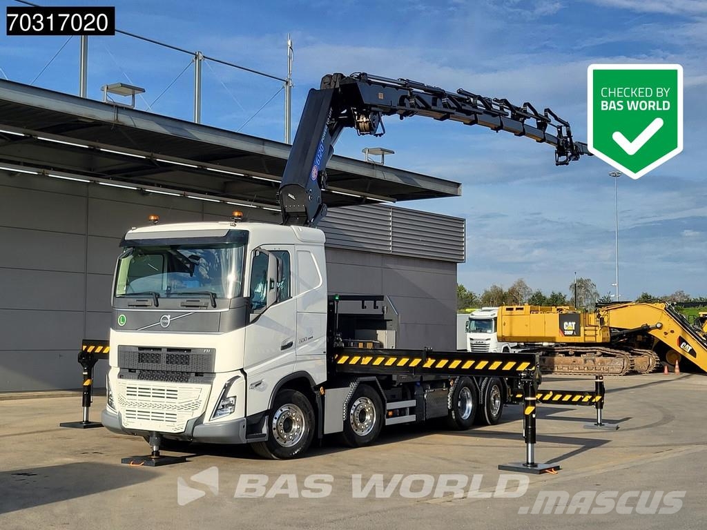 Volvo FH 500 8X2 NEW! HMF 6120 K6 Crane + JIB K5 2.5t Wi Φορτηγά Kαρότσα με ανοιγόμενα πλαϊνά