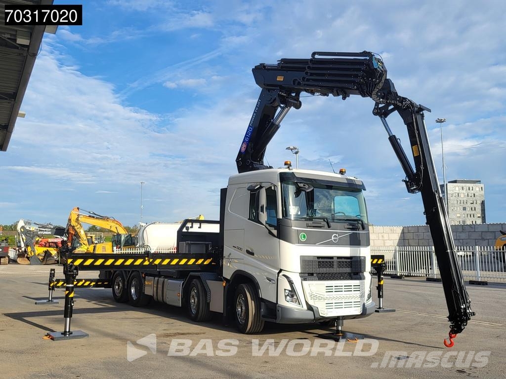 Volvo FH 500 8X2 NEW! HMF 6120 K6 Crane + JIB K5 2.5t Wi Φορτηγά Kαρότσα με ανοιγόμενα πλαϊνά