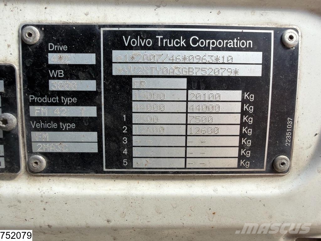 Volvo FM 460 Euro 6, PTO, air suspension, Lohr Cabezas tractoras