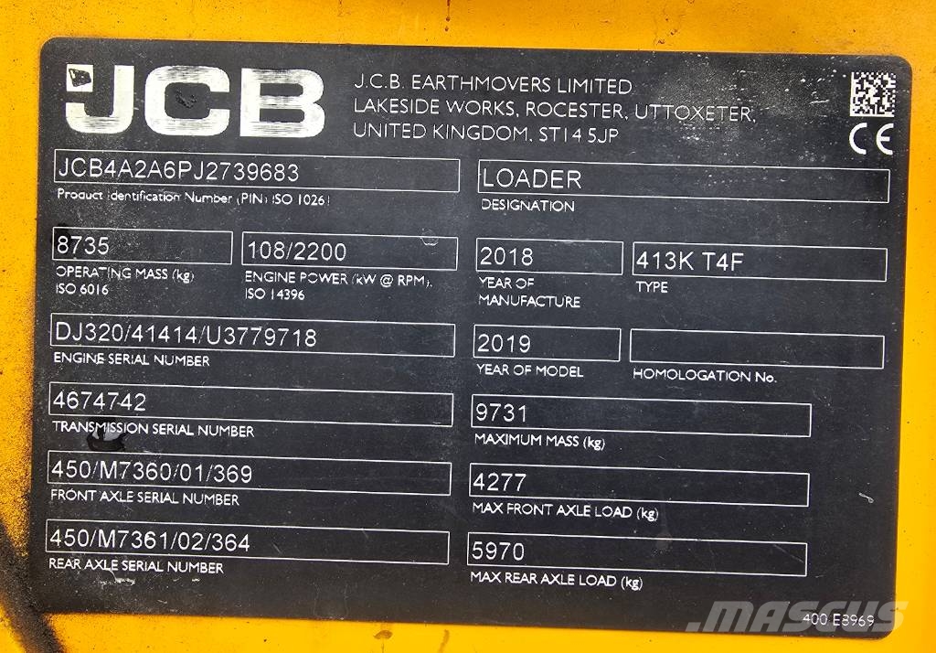 JCB 413K Hjullastare