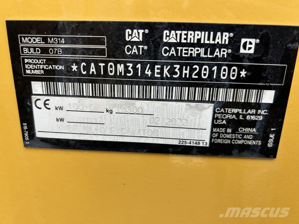 CAT M314-07 Εκσκαφείς με τροχούς - λάστιχα