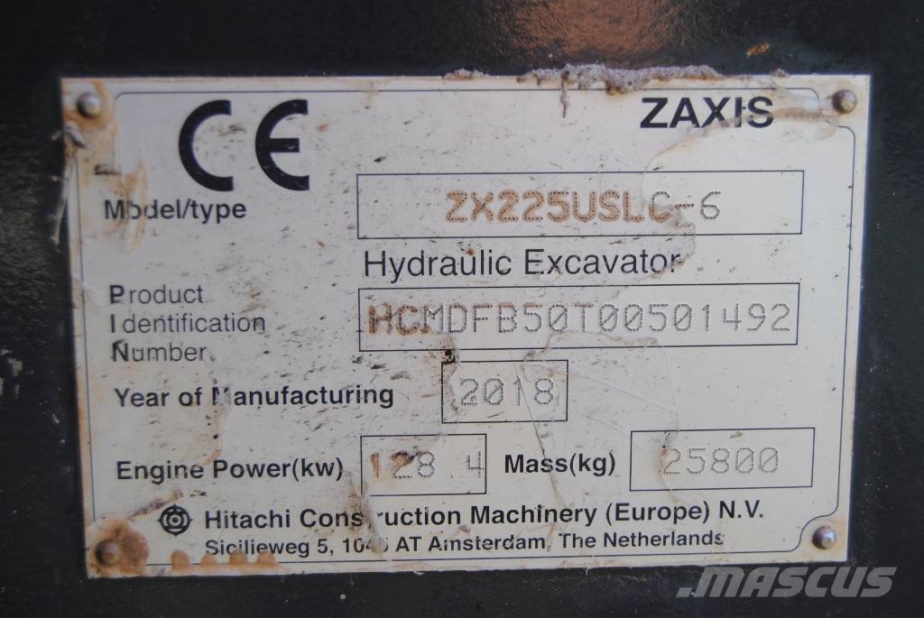 Hitachi ZX 225 US LC-6 履带挖掘机