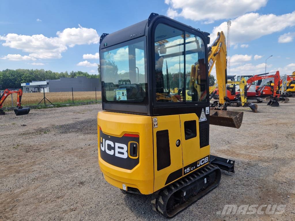 JCB 15 C-1 2019r  popokazowa  240mtg Mini ekskavatörler, 7 tona dek