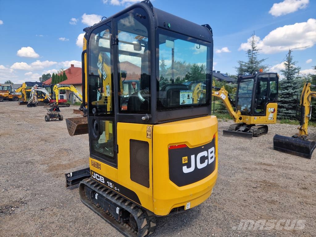 JCB 15 C-1 2019r  popokazowa  240mtg Mini ekskavatörler, 7 tona dek