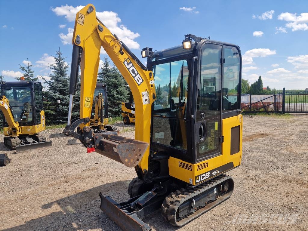JCB 15 C-1 2019r  popokazowa  240mtg Mini ekskavatörler, 7 tona dek