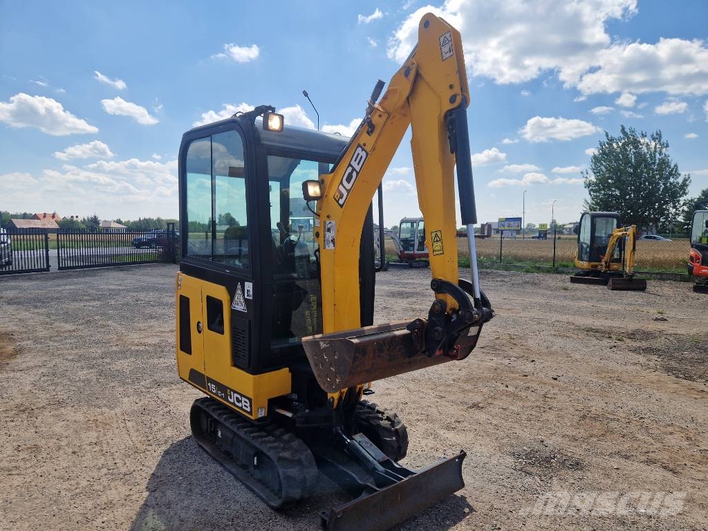 JCB 15 C-1 2019r  popokazowa  240mtg Mini ekskavatörler, 7 tona dek