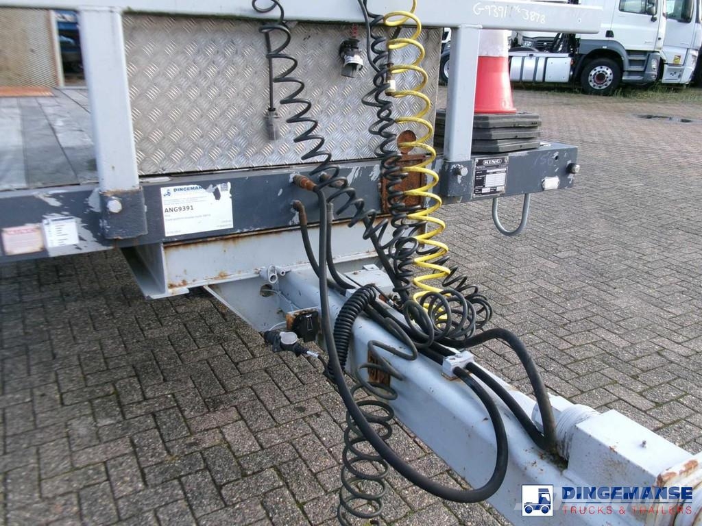 King 2-axle platform drawbar trailer 14t + ramps Platformy / Przyczepy z otwieranymi burtami