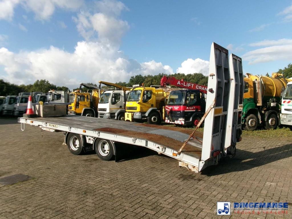 King 2-axle platform drawbar trailer 14t + ramps Platformy / Przyczepy z otwieranymi burtami
