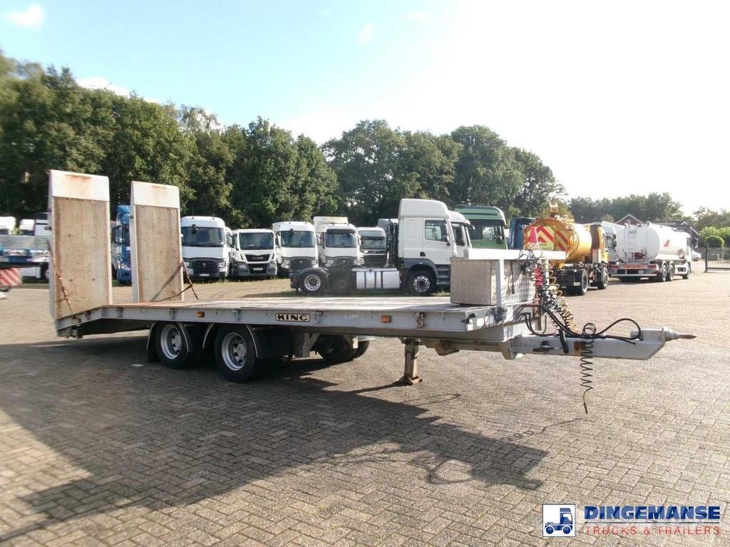 King 2-axle platform drawbar trailer 14t + ramps Platformy / Przyczepy z otwieranymi burtami