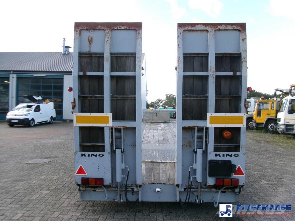 King 2-axle platform drawbar trailer 14t + ramps Platformy / Przyczepy z otwieranymi burtami