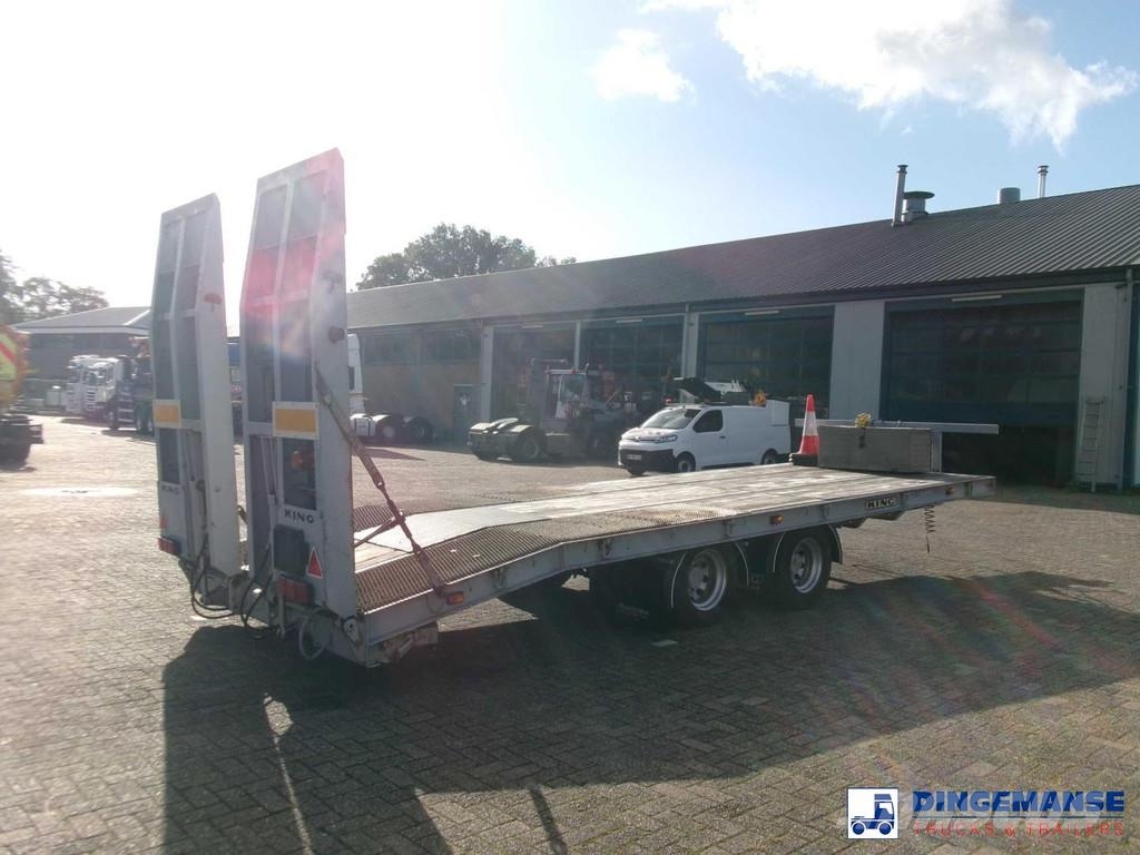 King 2-axle platform drawbar trailer 14t + ramps Platformy / Przyczepy z otwieranymi burtami