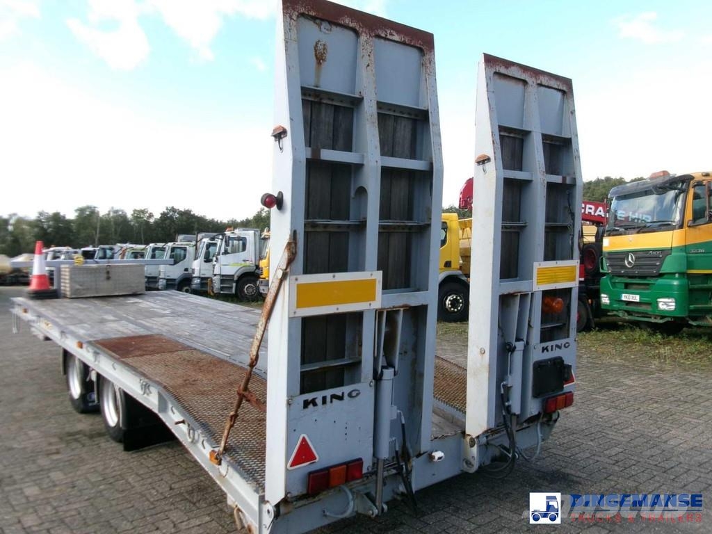 King 2-axle platform drawbar trailer 14t + ramps Platformy / Przyczepy z otwieranymi burtami