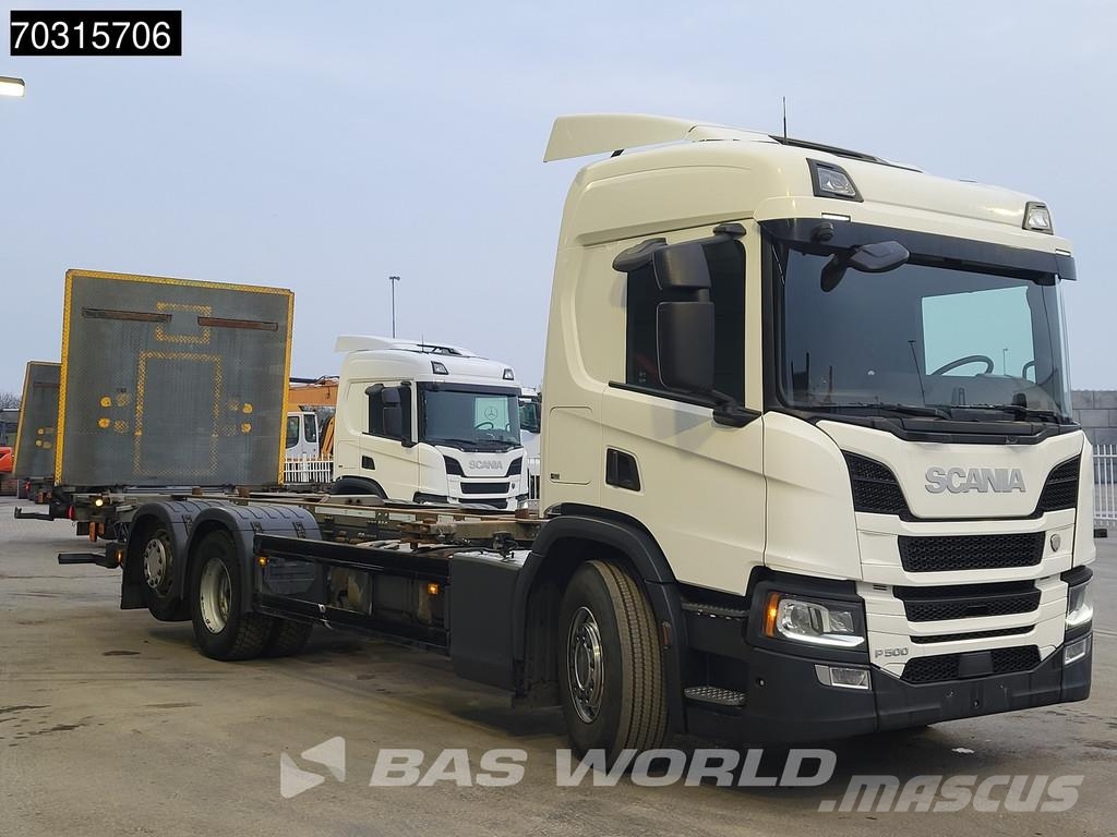 Scania P500 P 6X2 2500kg Ladebordwand Lift+steering axle ケーブルリフト着脱式トラック