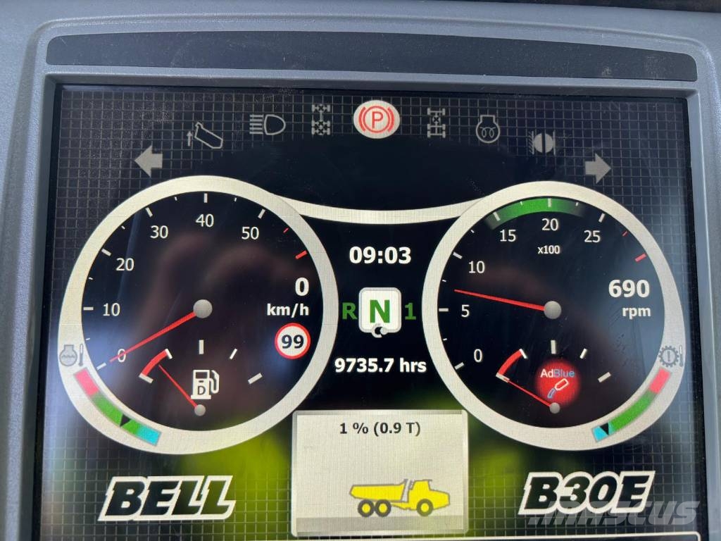 Bell B 30 E Tailgate Dúmpers articulados