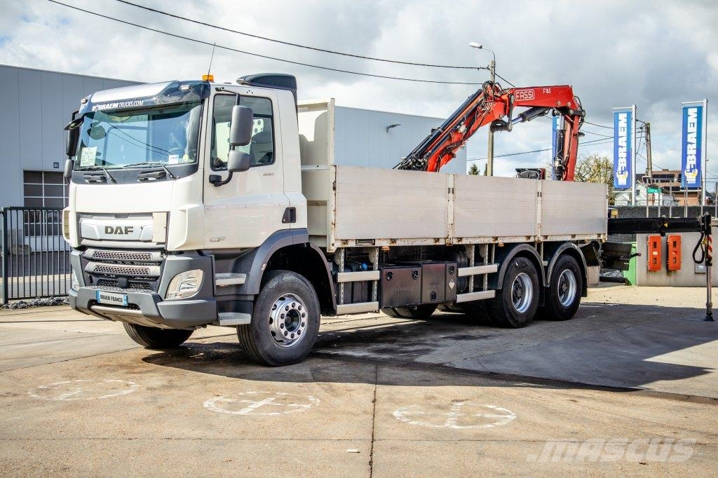 DAF CF 450-6X4+FASSI18T/M(3EXT)-78500KM 平ボディー