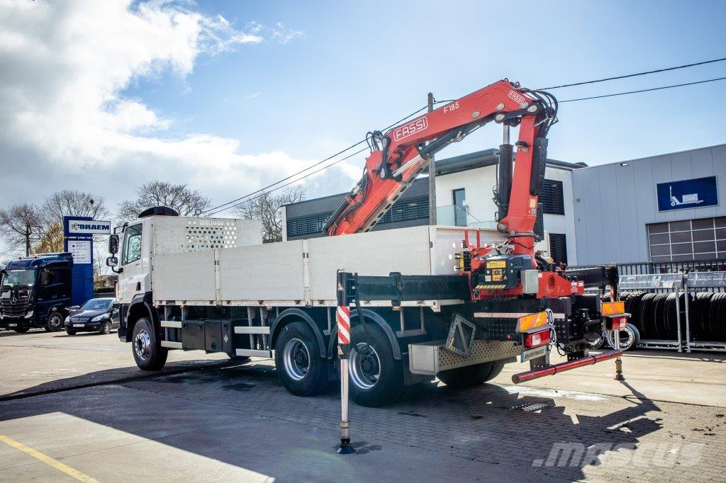 DAF CF 450-6X4+FASSI18T/M(3EXT)-78500KM 平板式/側卸式卡車