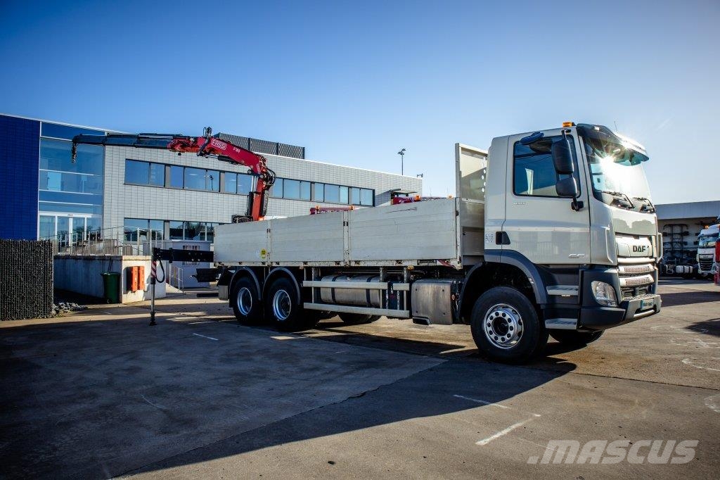 DAF CF 450-6X4+FASSI18T/M(3EXT)-78500KM 平ボディー