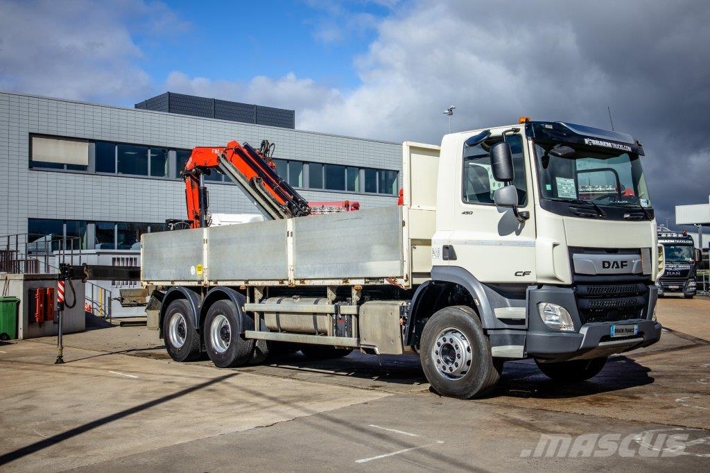 DAF CF 450-6X4+FASSI18T/M(3EXT)-78500KM 平ボディー