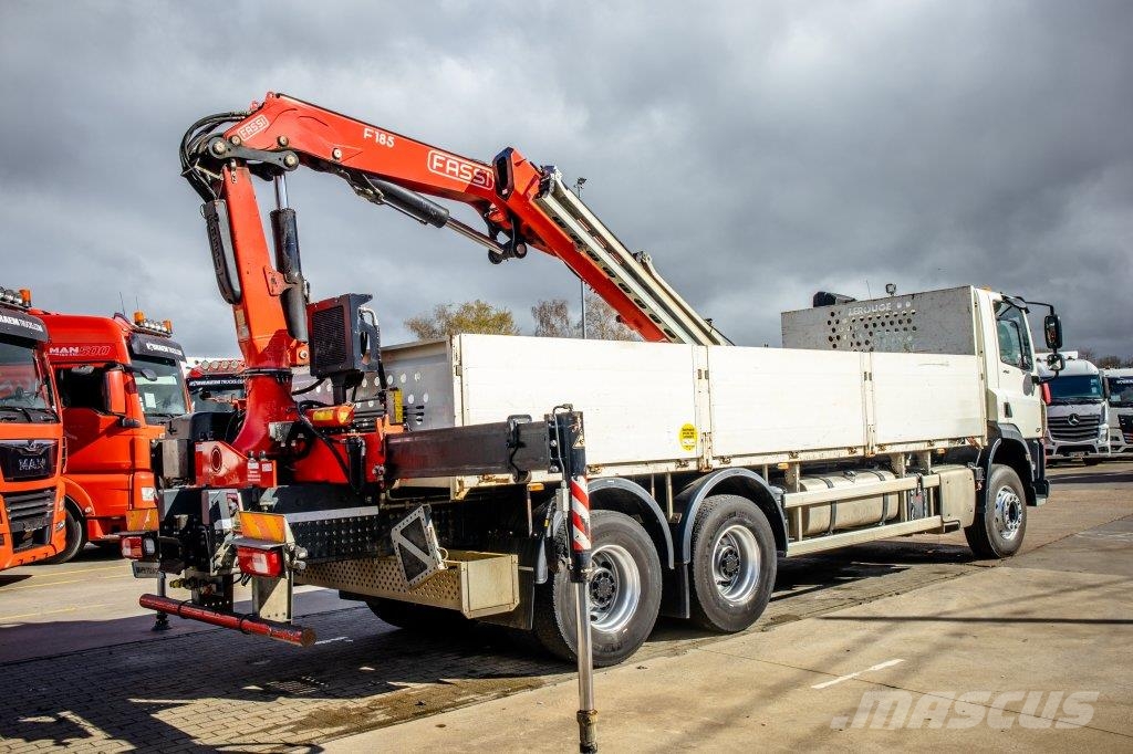 DAF CF 450-6X4+FASSI18T/M(3EXT)-78500KM 平ボディー