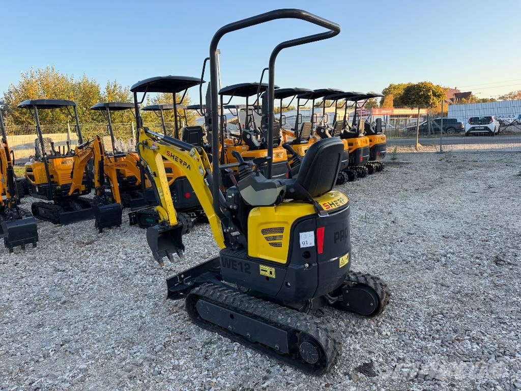Sherpa WE12 KUBOTA motor minikotró Mini ekskavatoriai < 7 t