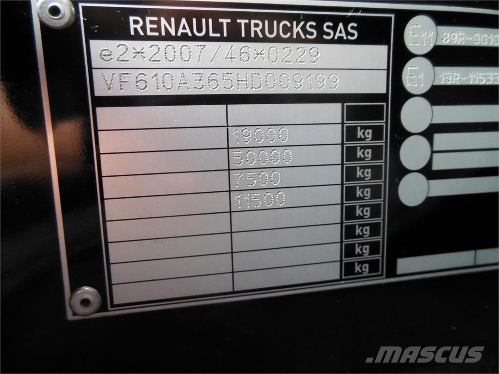Renault T520 COMFORT, LOWDECK, TOP STAND وحدات الجر