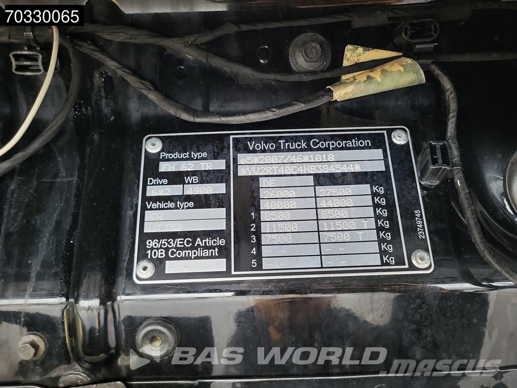 Volvo FH 500 6X2 BDF Full Air Lift-Axle Automatic VEB+ E Camiones desmontables