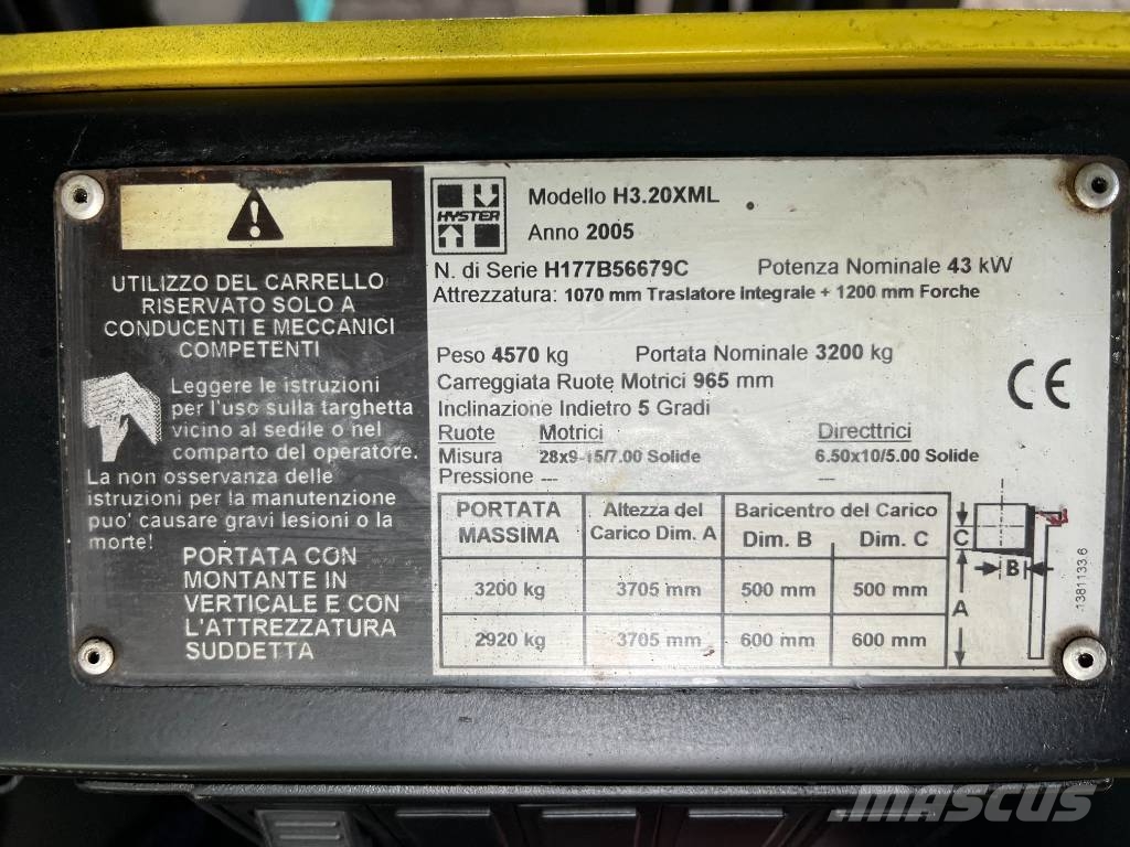 Hyster H3,20XML V-3931 EO Diesel forklifts