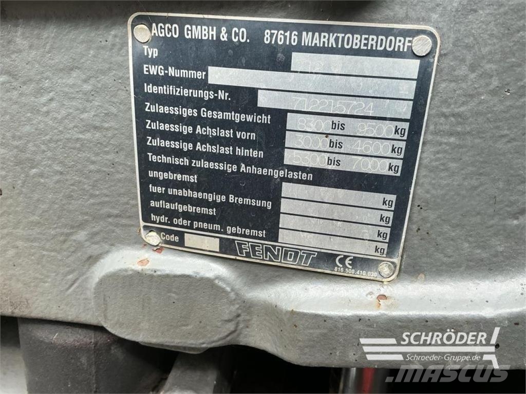 Fendt 712 VARIO الجرارات